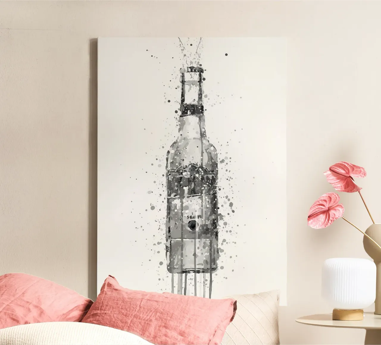 Aztekengold Grau Edition Leinwand mit Schattenfugenrahmen von Coffee shop