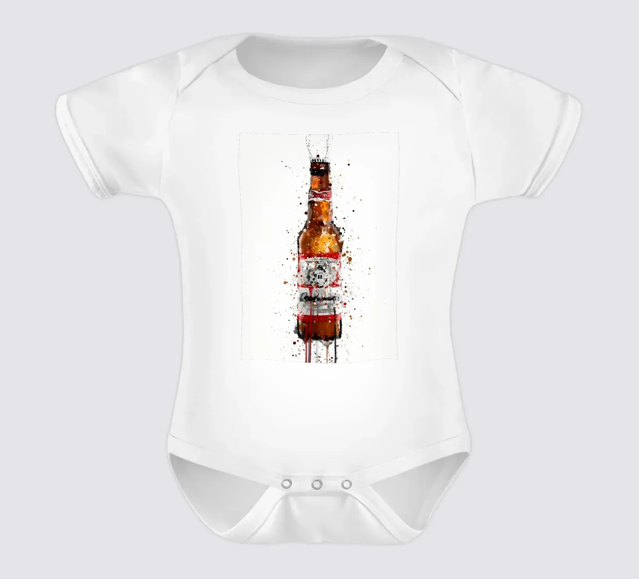 Beer Amber short-sleeve baby romper by Coffee shop