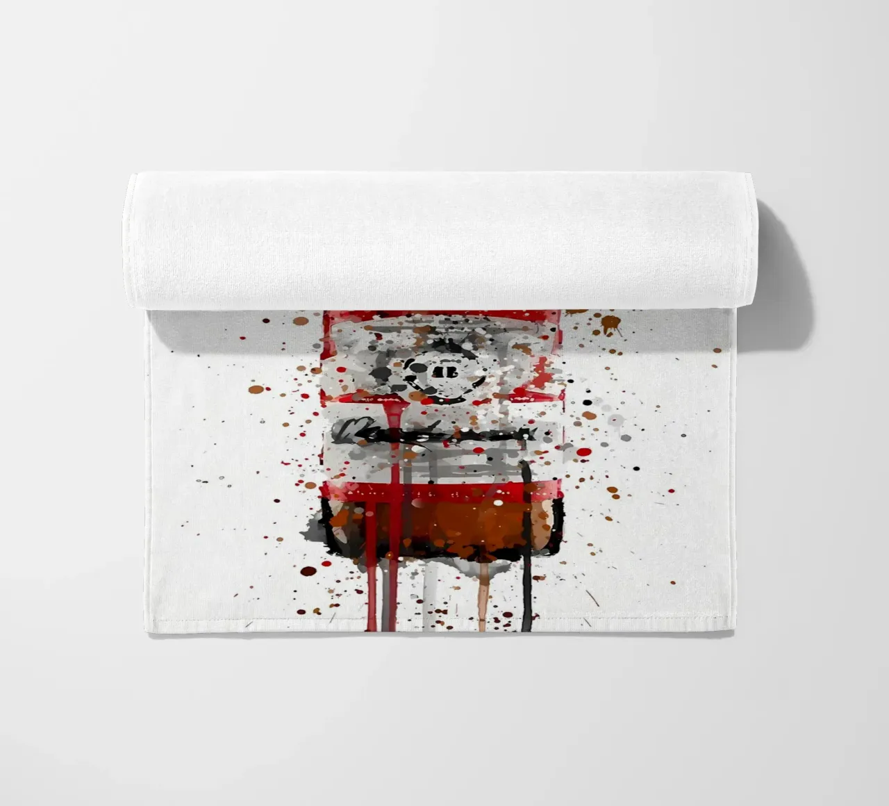 Beer Amber beach towel by Coffee shop
