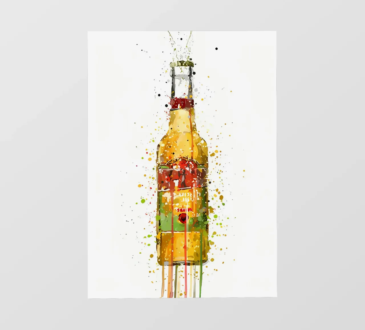 Bierfles Azteek goud backlit folie van Coffee shop