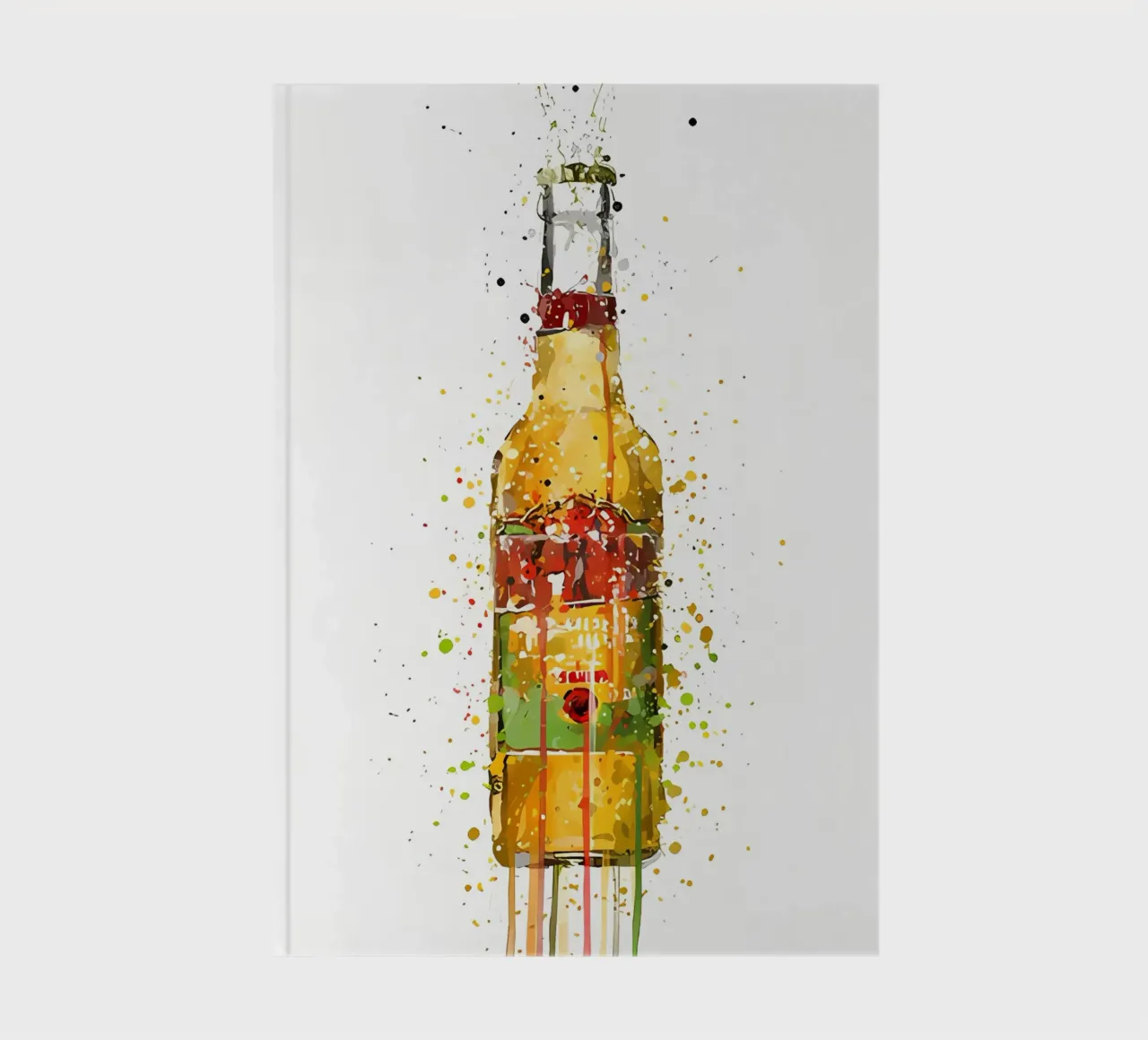 Beer Bottle Aztec Gold notebook by Coffee shop