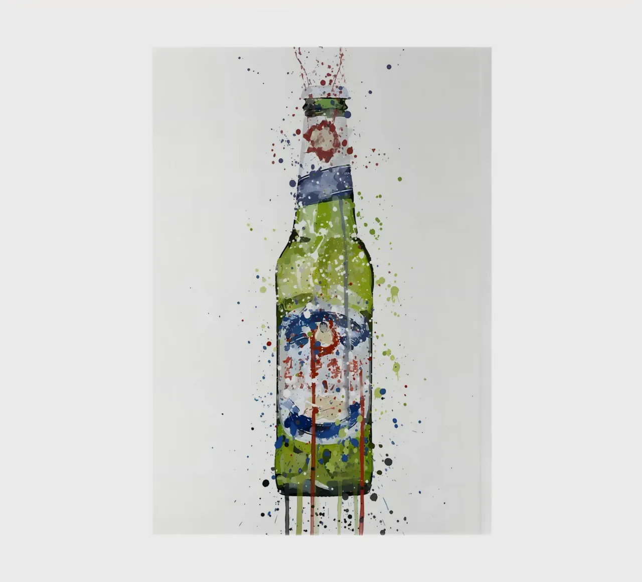 Bouteille de bière verte carnet de notes de Coffee shop