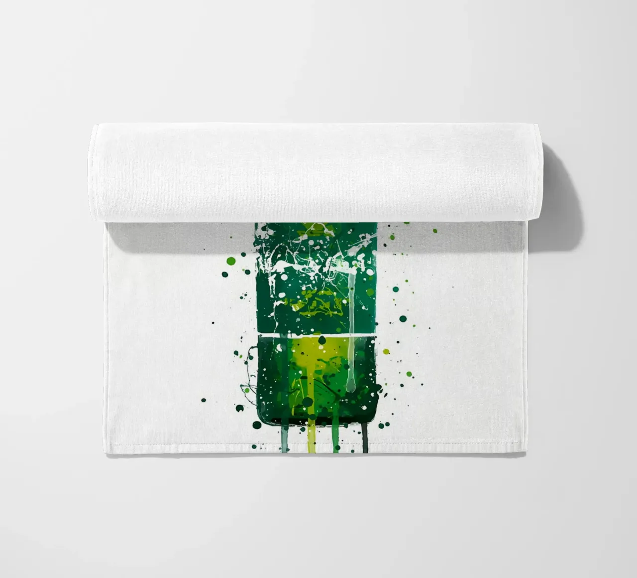 Beer Bottle Danish Green beach towel by Coffee shop