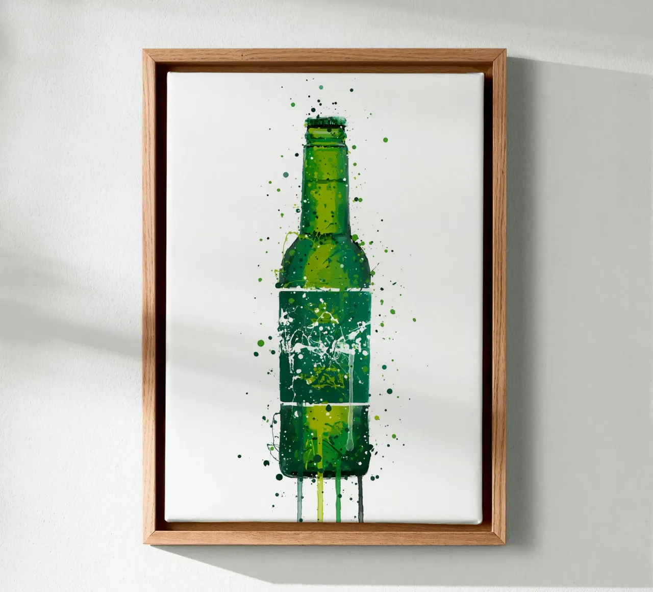 Beer Bottle Danish Green canvas by Coffee shop