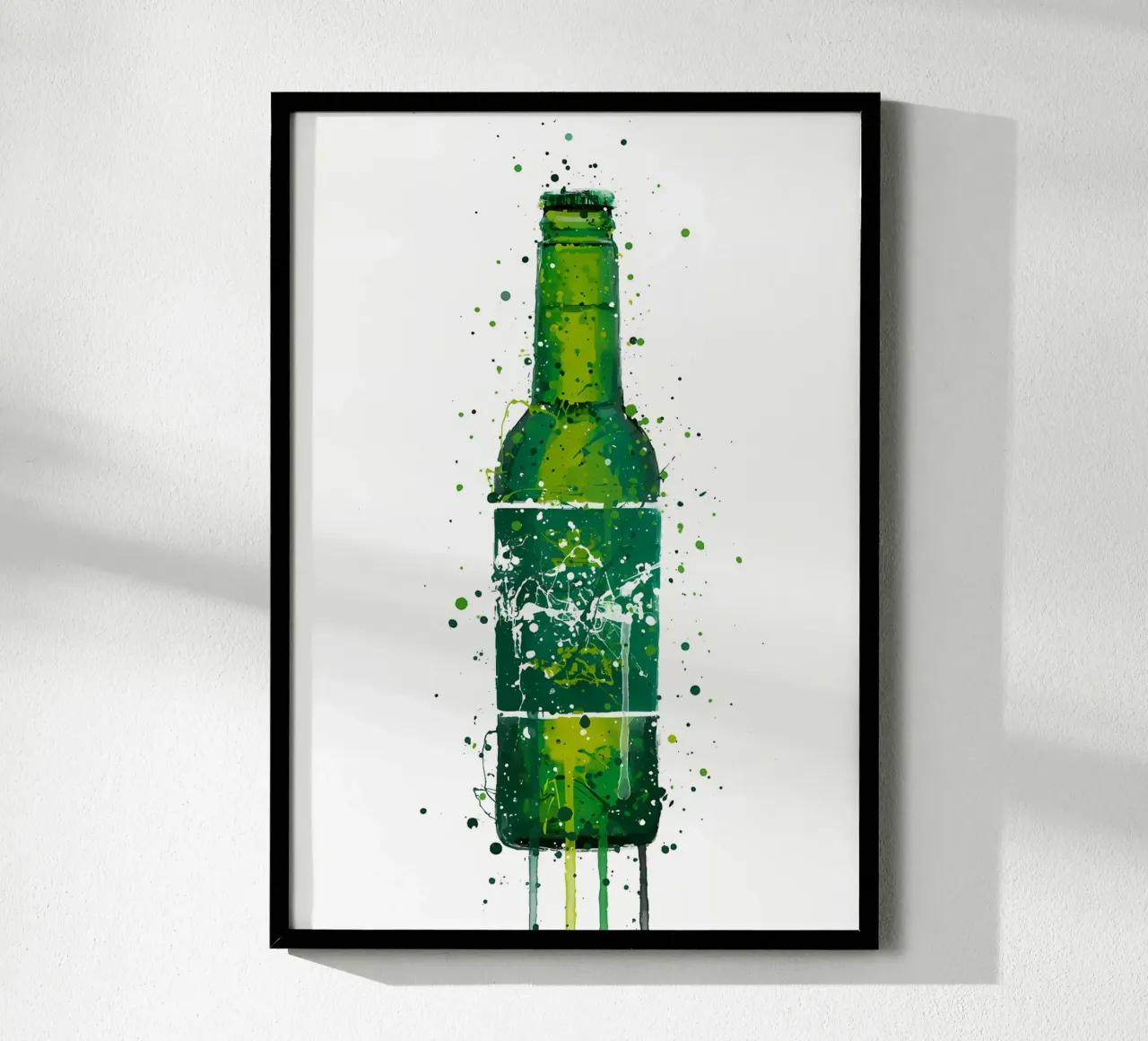 Beer Bottle Danish Green poster by Coffee shop