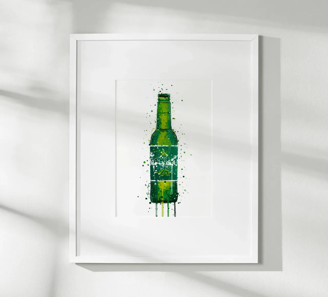 Beer Bottle Danish Green poster by Coffee shop