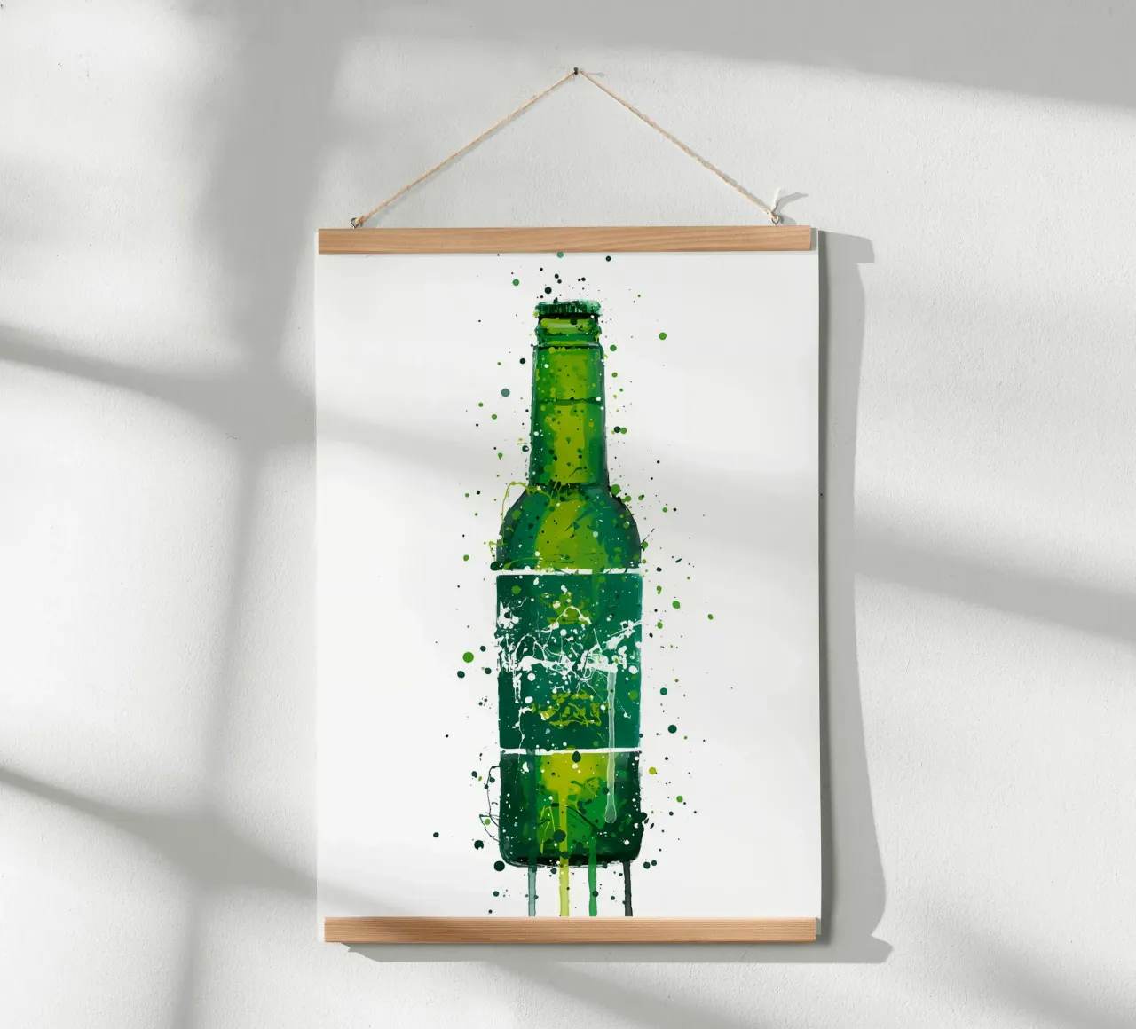 Beer Bottle Danish Green poster by Coffee shop