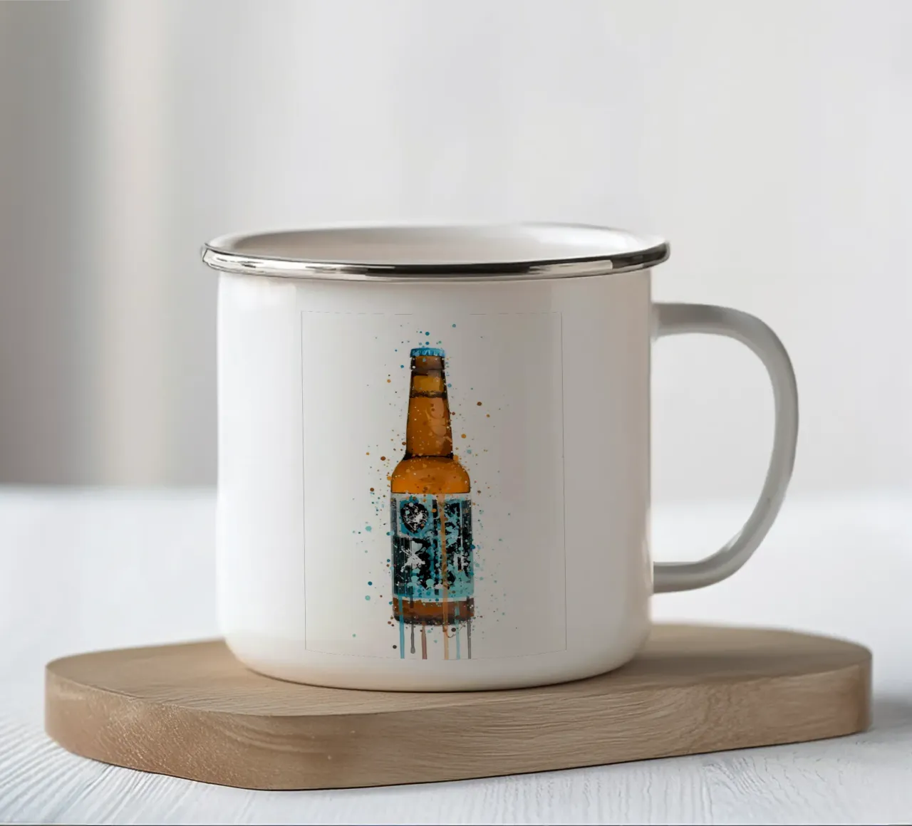 Bottiglia di birra Ribelle Ribelle tazza in smalto da Coffee shop