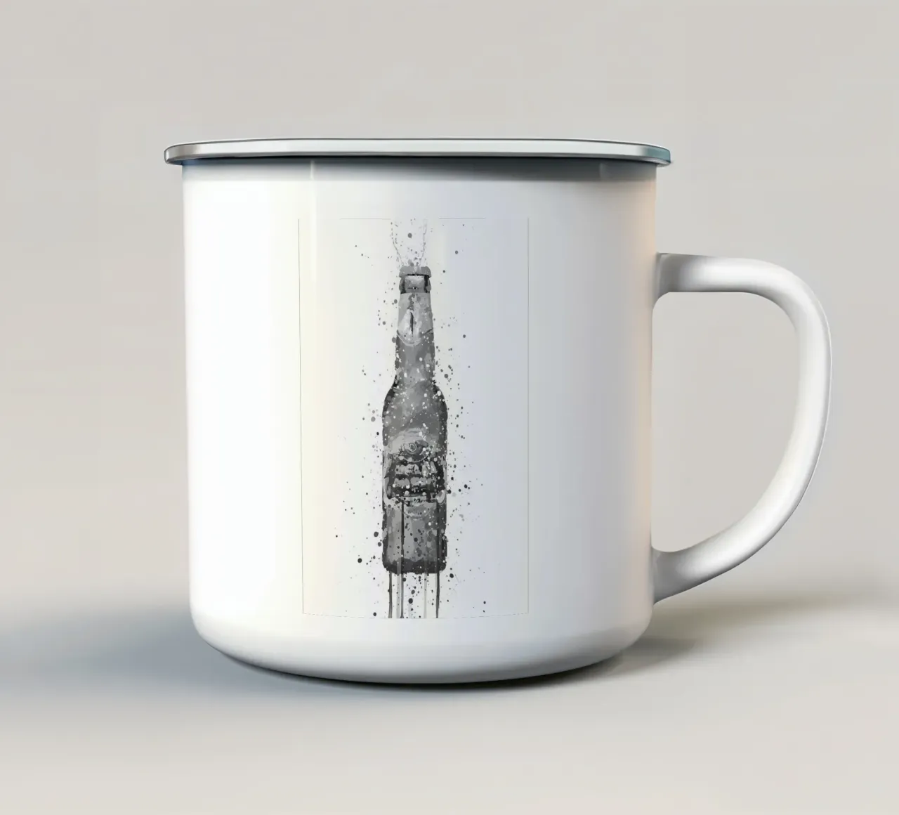 Bierfles Peridot emaille mok van Coffee shop