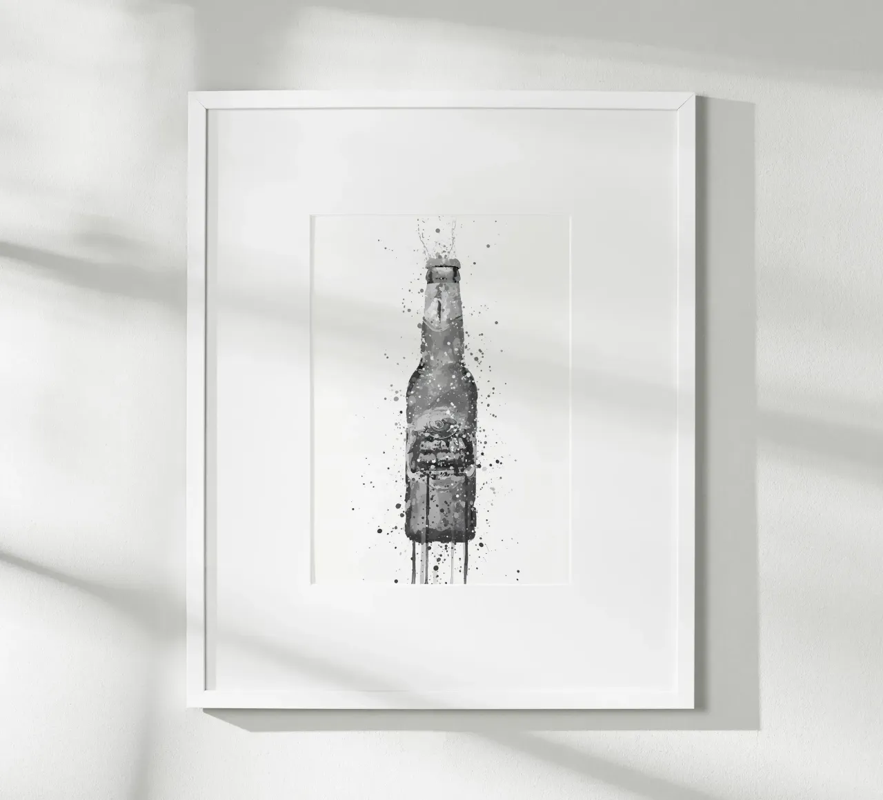 Bottiglia di birra Peridot carta hahnemühle da Coffee shop