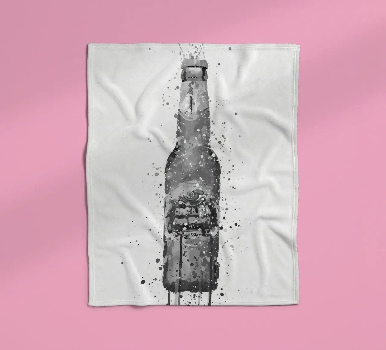 Bottiglia di birra Peridot coperta in pile da Coffee shop