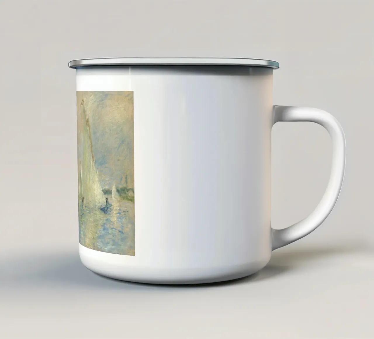 Pierre-Auguste Renoir - Regata di Argenteuil tazza in smalto da Timeless Artworks