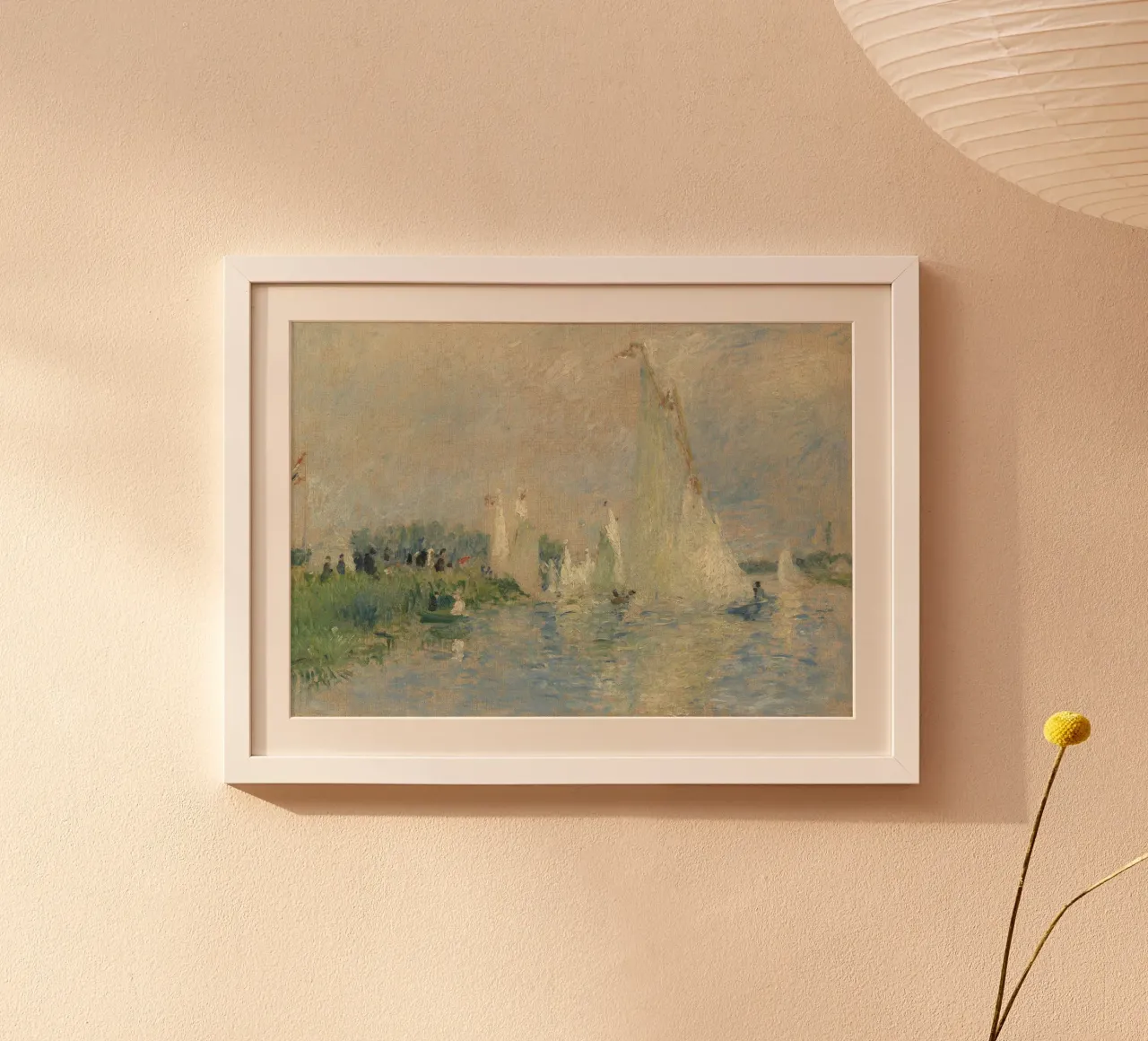 Pierre-Auguste Renoir - Regata di Argenteuil poster con telaio in legno da Timeless Artworks