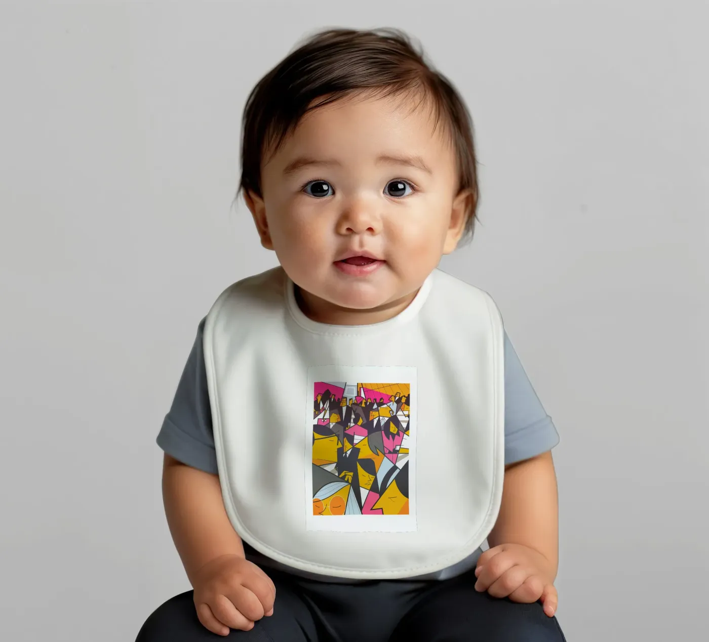Tokyo Frames Crossing baby bib by Ale Giorgini