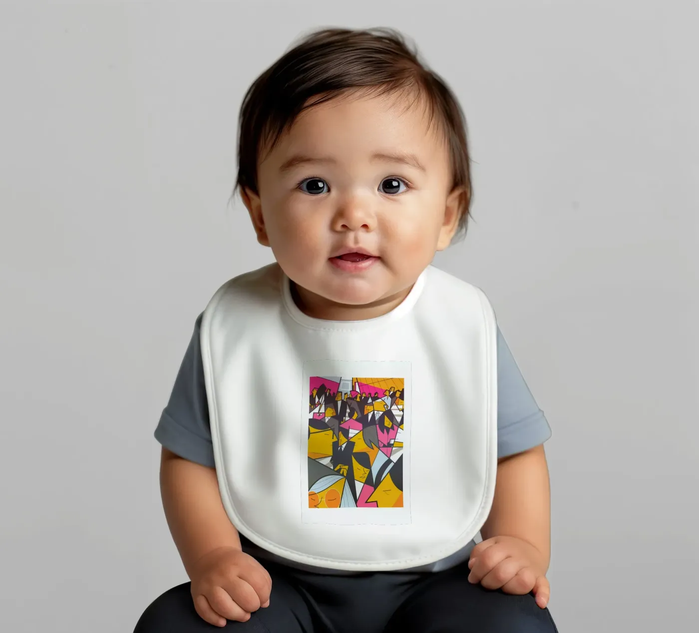Tokyo Frames Crossing baby bib by Ale Giorgini
