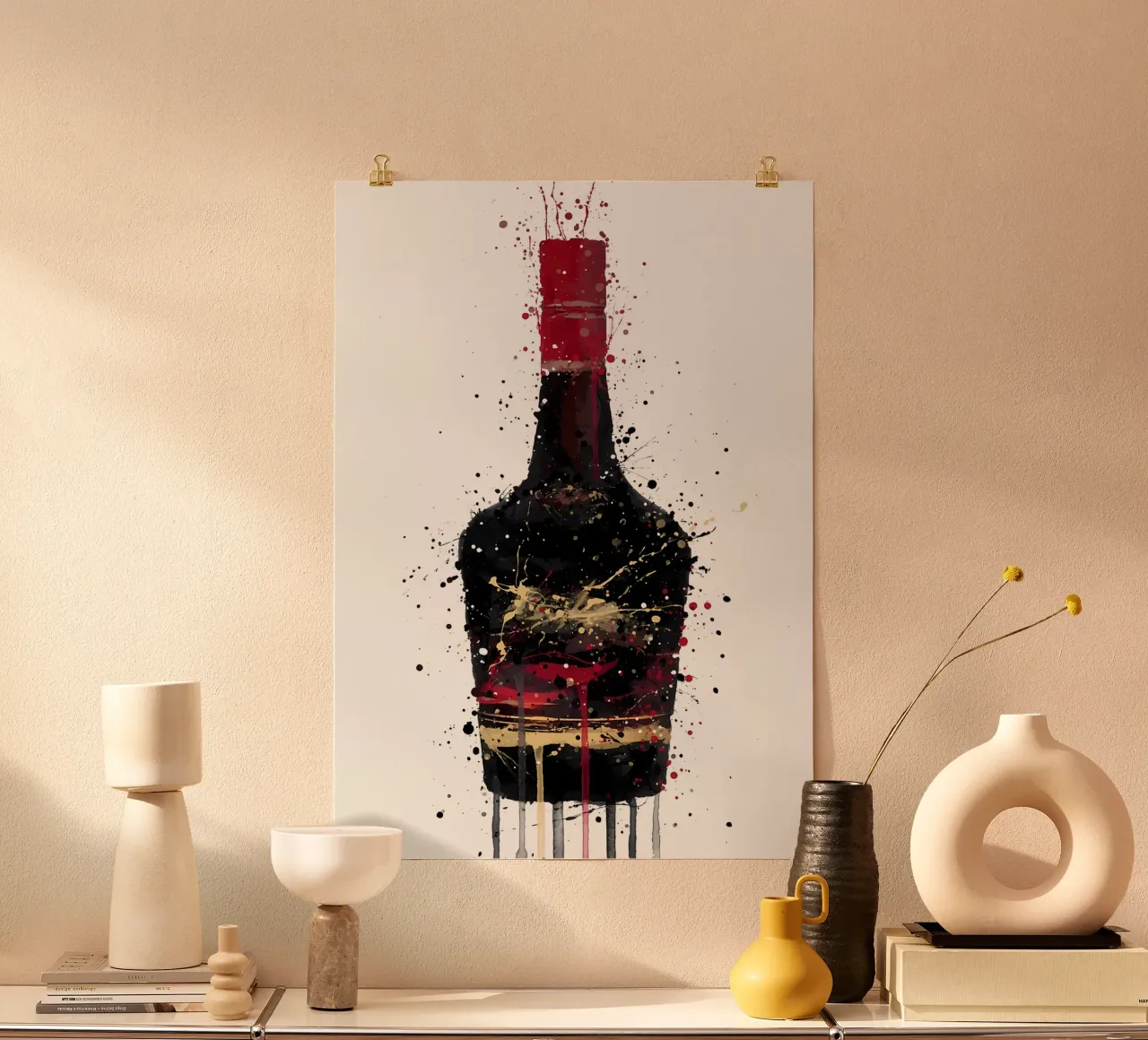 Umbero bruciato poster con telaio in plastica da Coffee shop