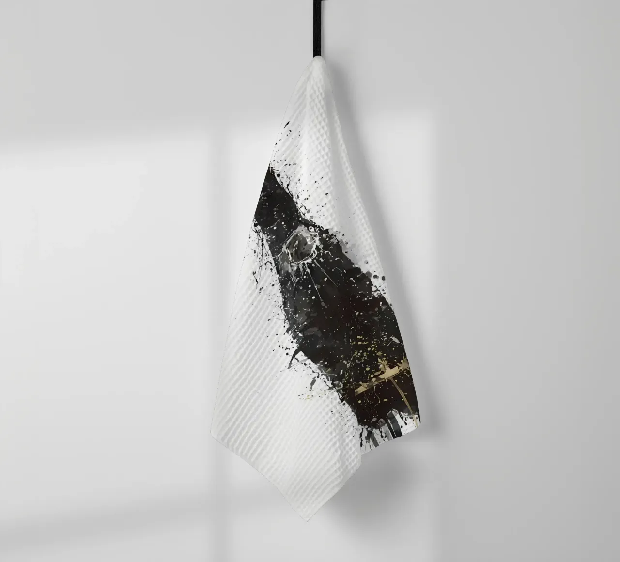 Champagne Black Fizz tea towel by Coffee shop