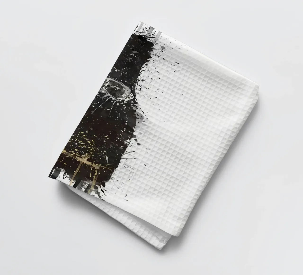 Champagne Black Fizz tea towel by Coffee shop