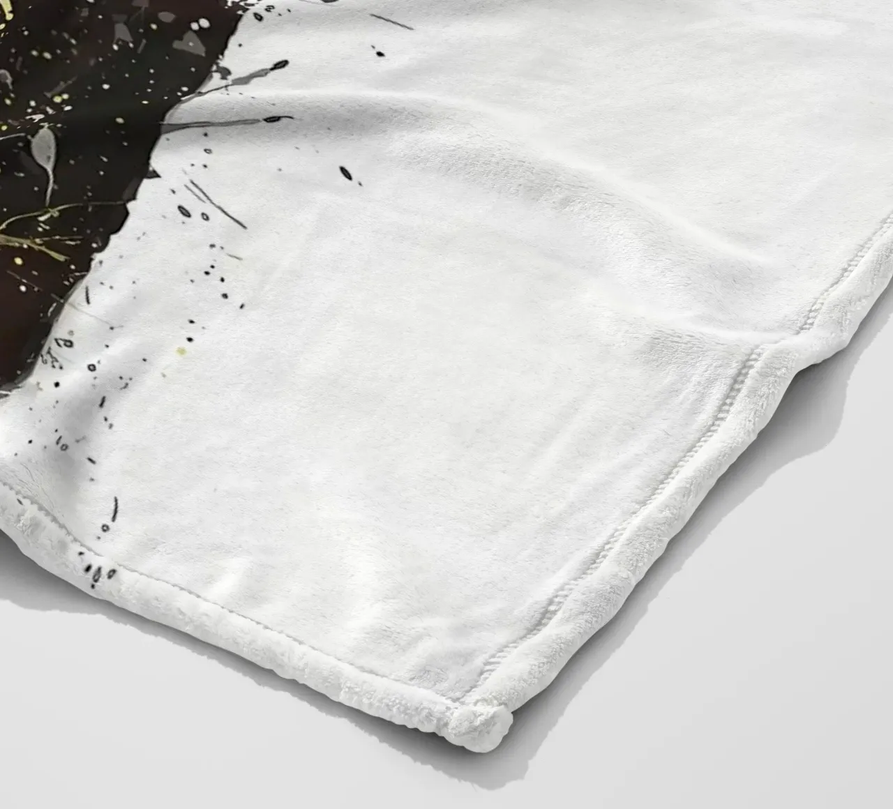 Champagne Black Fizz fleece blanket by Coffee shop