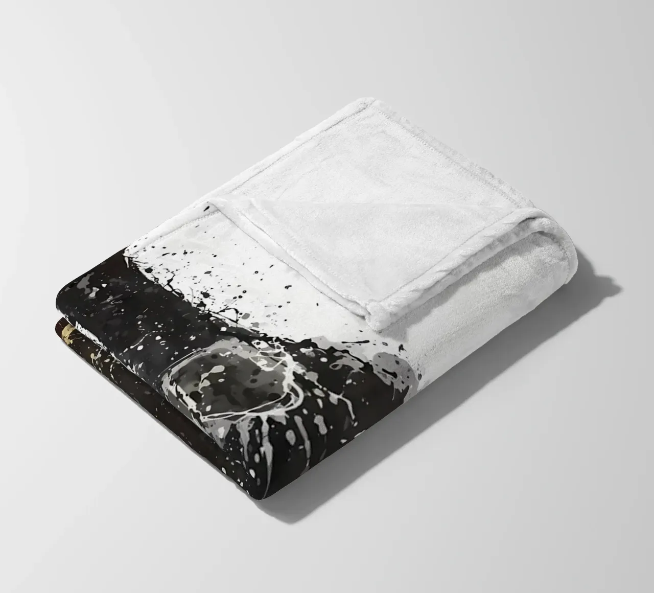 Champagne Black Fizz fleece blanket by Coffee shop