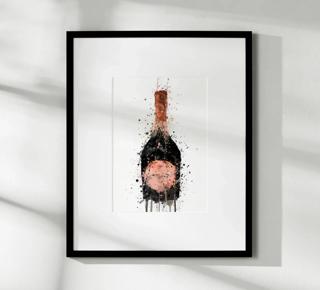 Champagnerflasche Rosig Poster von Coffee shop