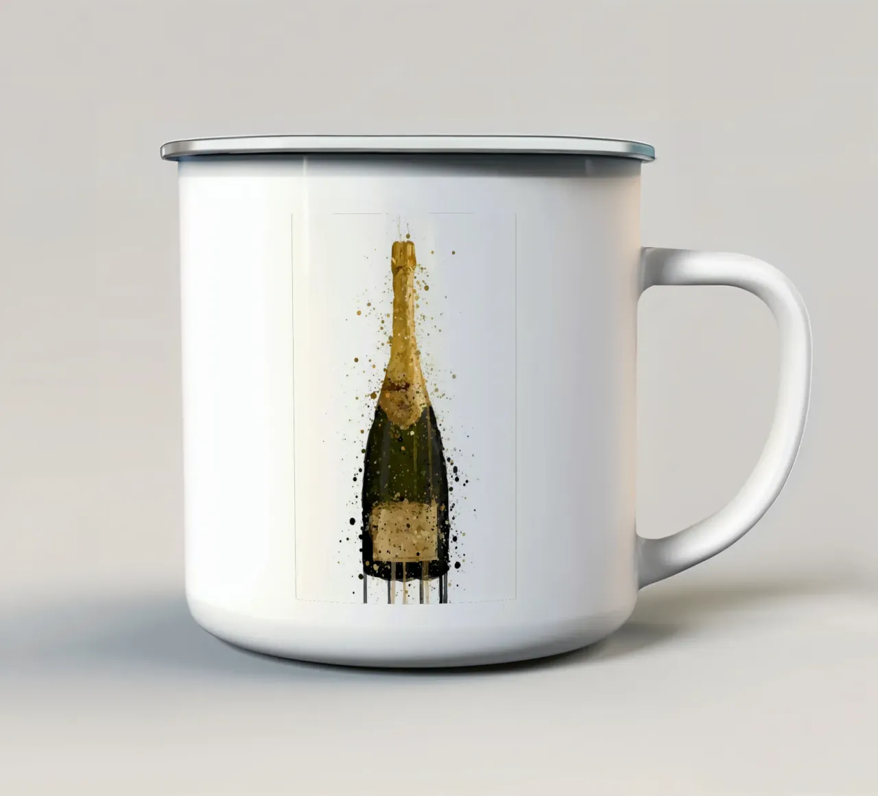 Champagne Fools Gold tazza in smalto da Coffee shop