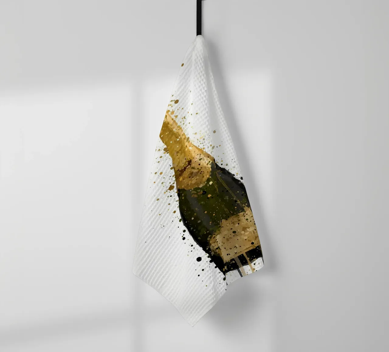 Champagne Fools Gold tea towel by Coffee shop
