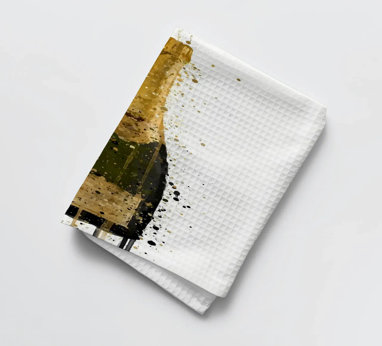 Champagne Fools Gold tea towel by Coffee shop