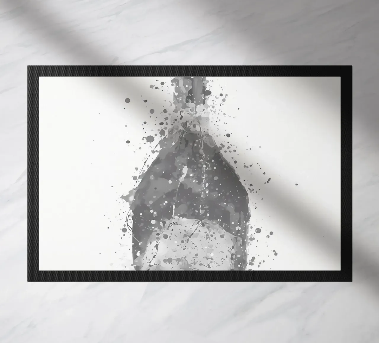 Champagne Grey Rosy doormat by Coffee shop