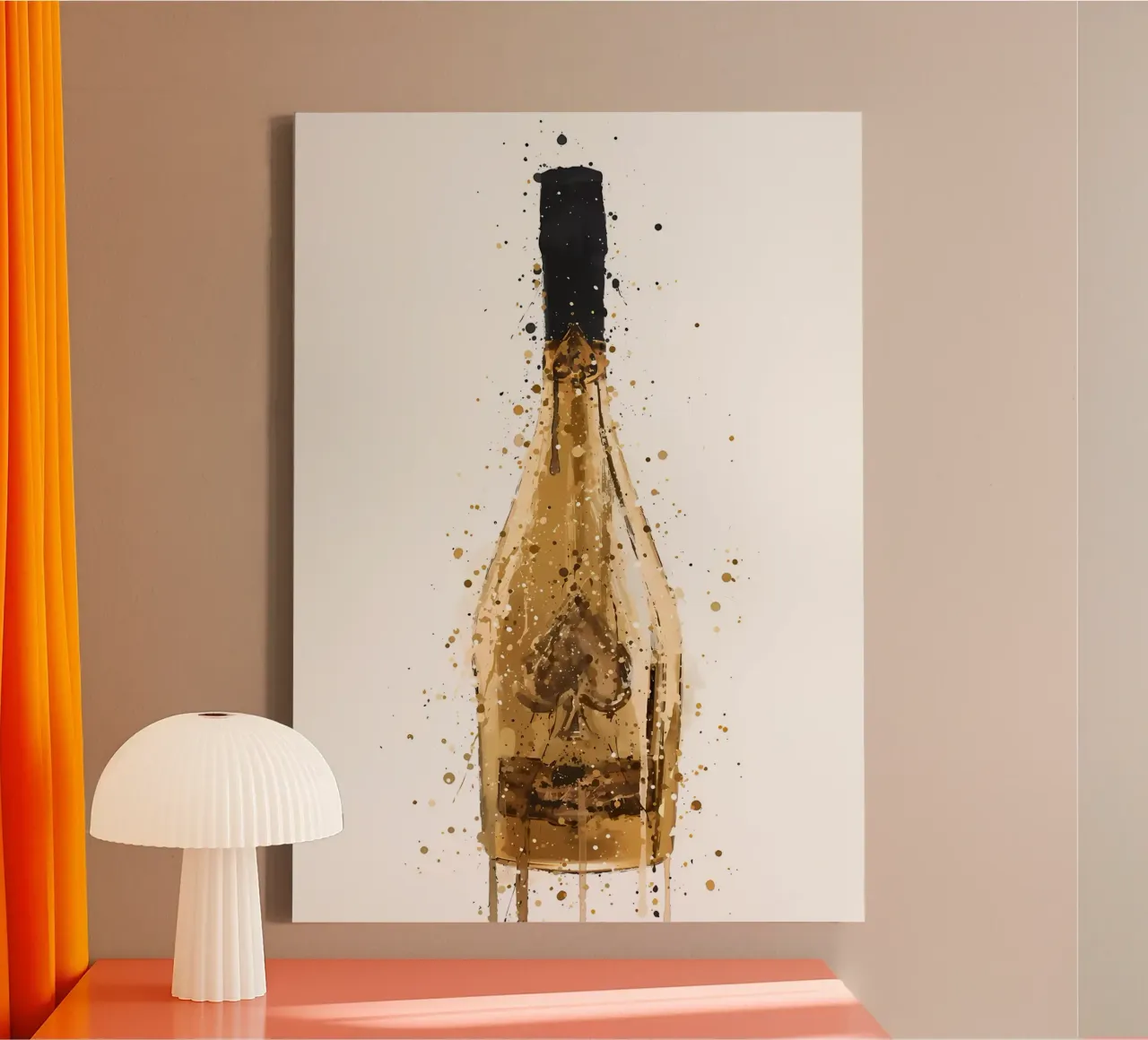 Champagne Midas tela con Cornice a cassetta da Coffee shop