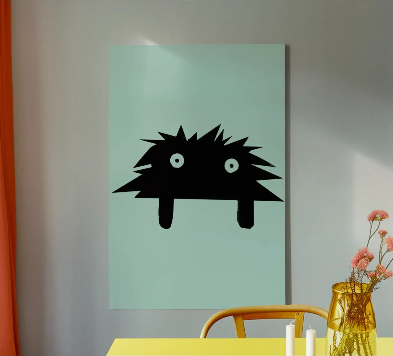 Pulguinha canvas with Floater frame by Arthelps gGmbH