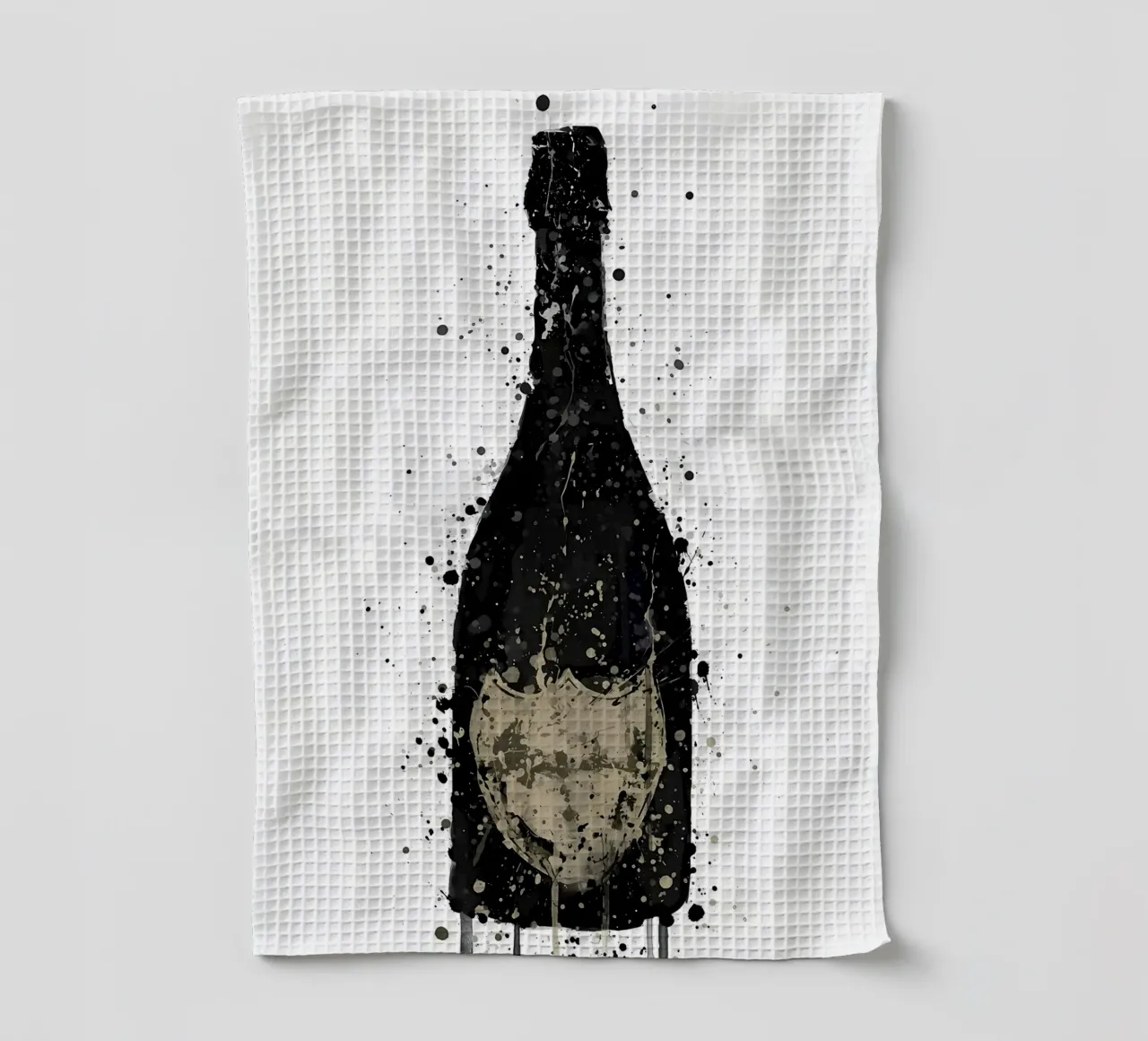 Champagne Vanta tea towel by Coffee shop