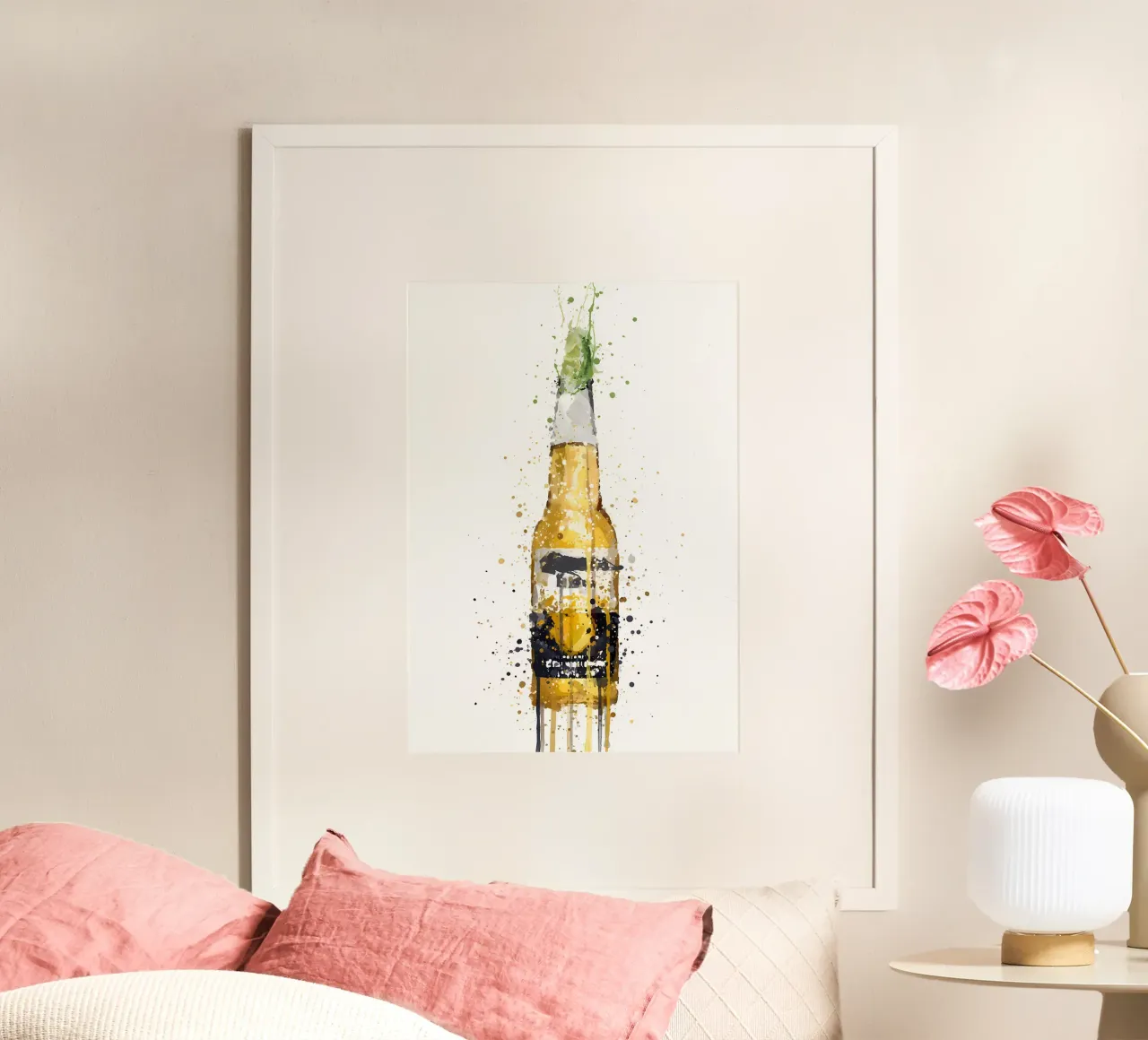 Bottiglia di birra Corona poster da Coffee shop
