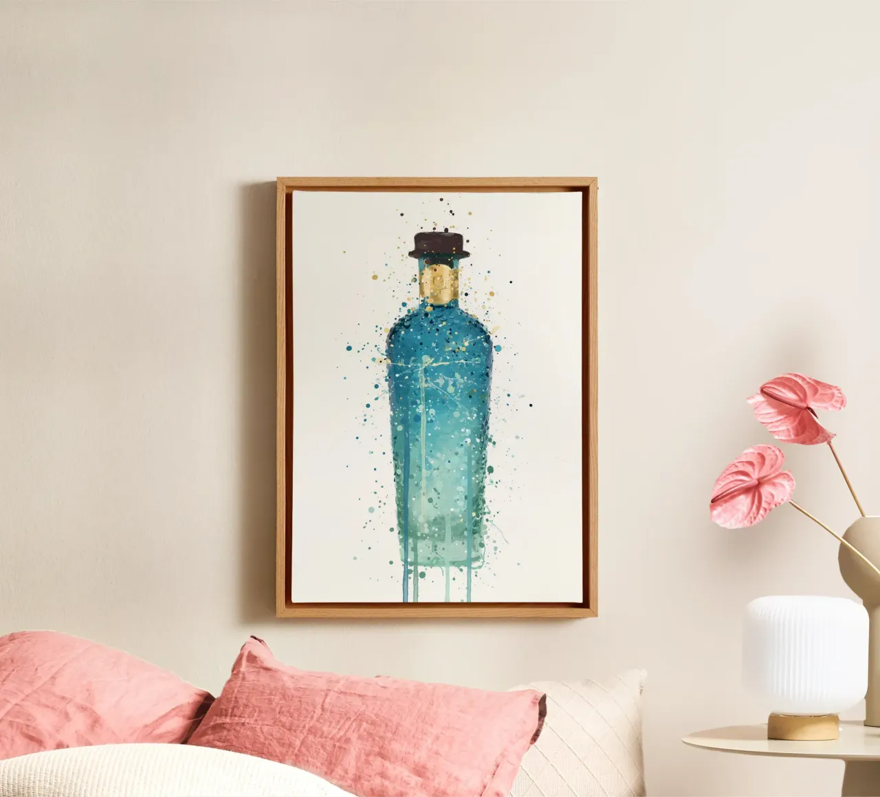 Gin Atlantis tela con Cornice a cassetta da Coffee shop