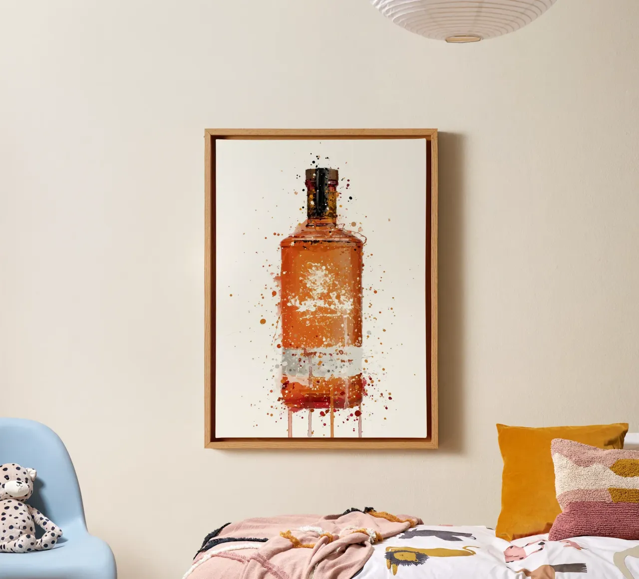 Gin Bloedsinaasappel canvas met Baklijst van Coffee shop