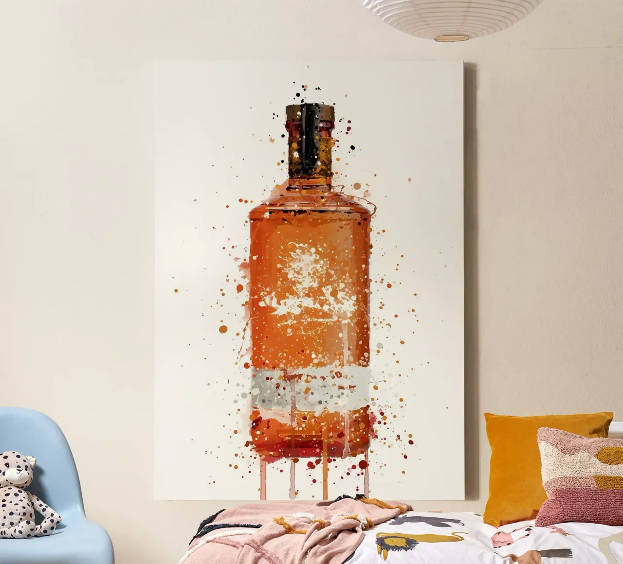 Gin Bloedsinaasappel canvas met Baklijst van Coffee shop