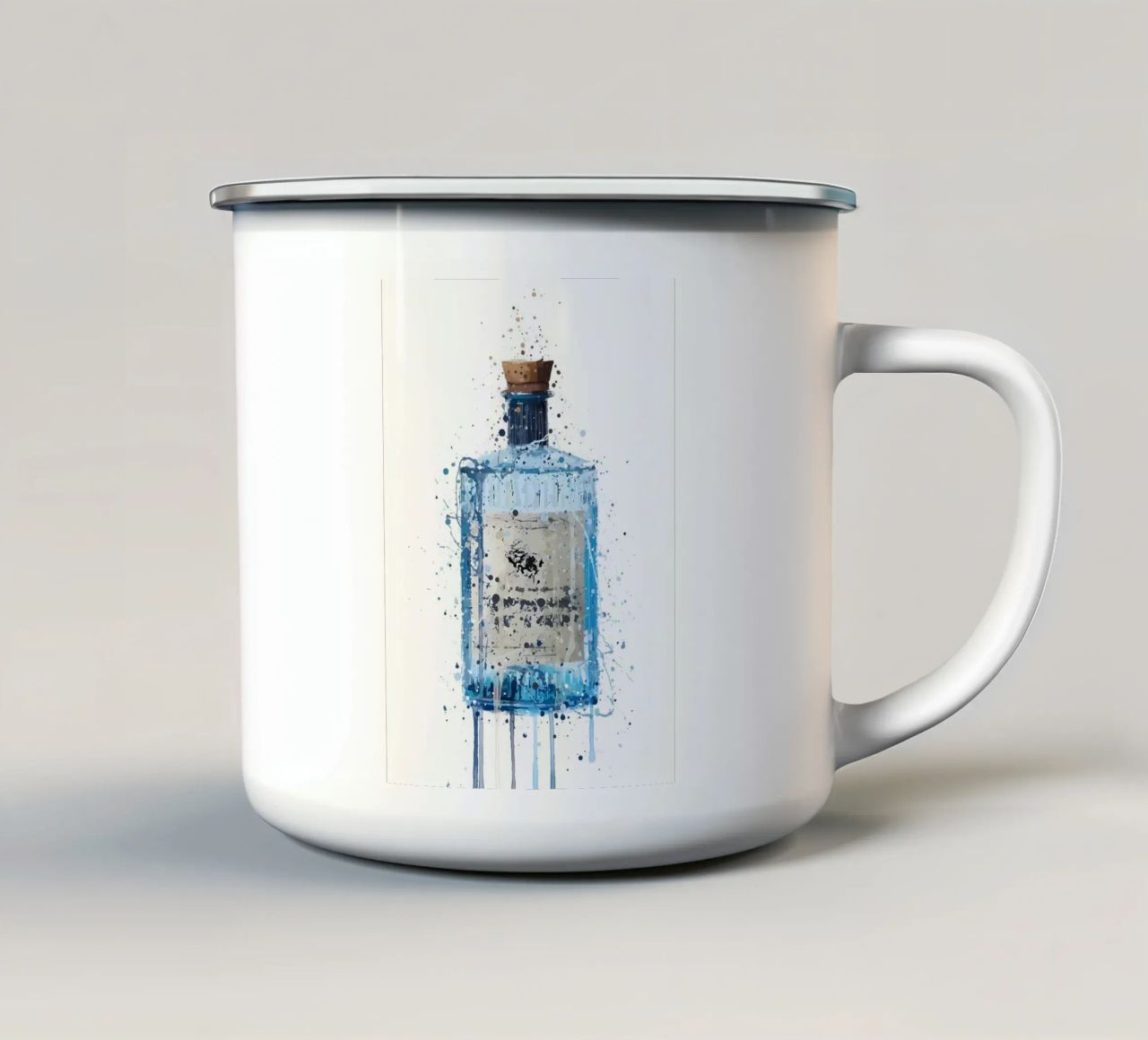 Gin Blue Barrel tazza in smalto da Coffee shop