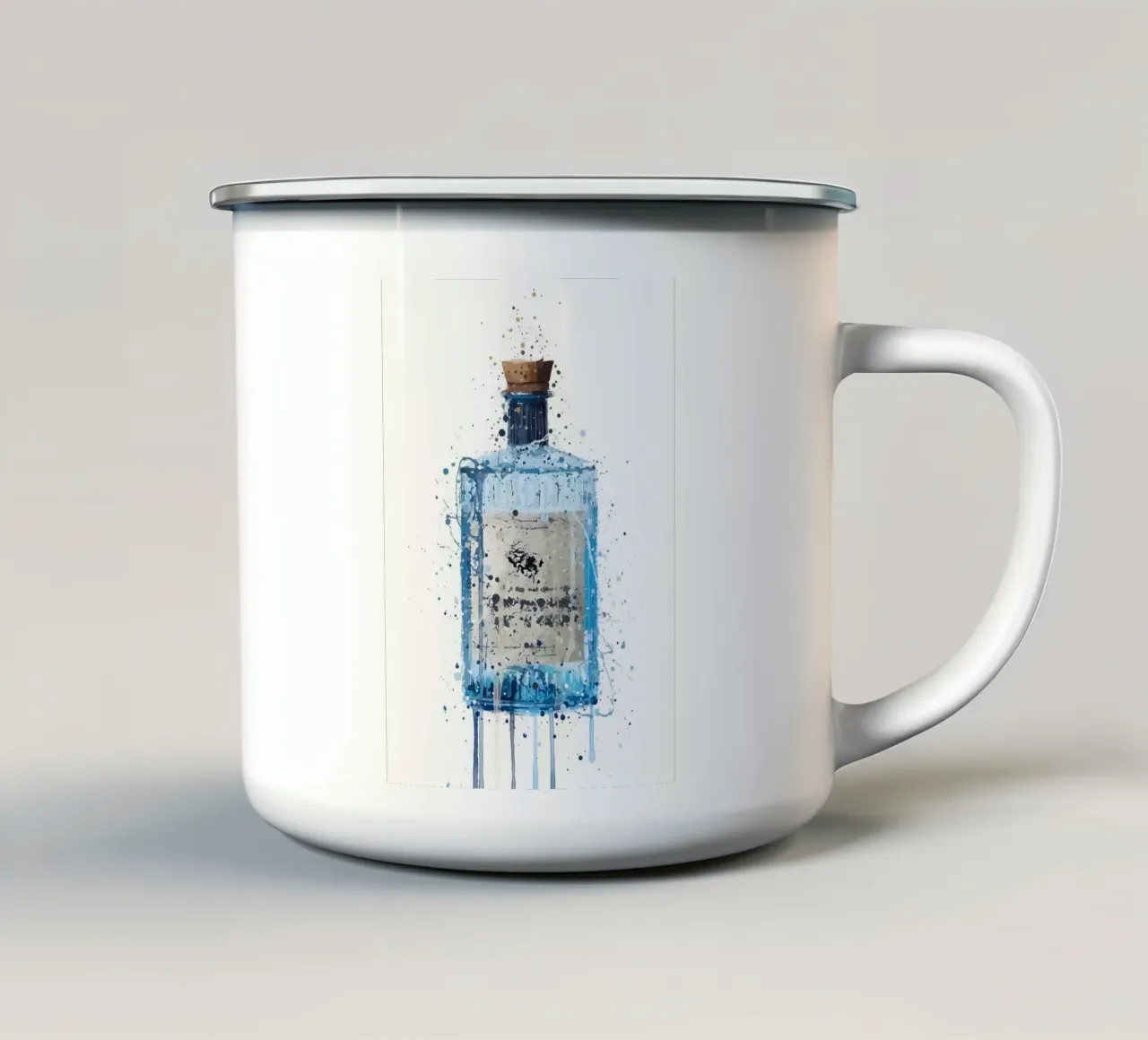 Gin Blue Barrel tazza in smalto da Coffee shop