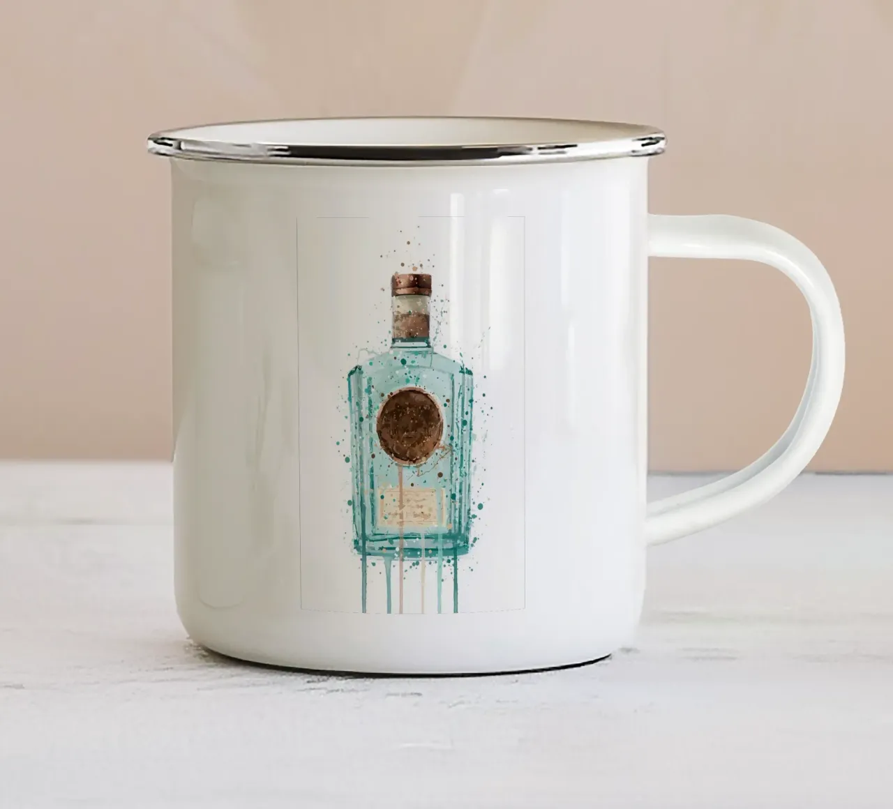Gin Lago Blu tazza in smalto da Coffee shop