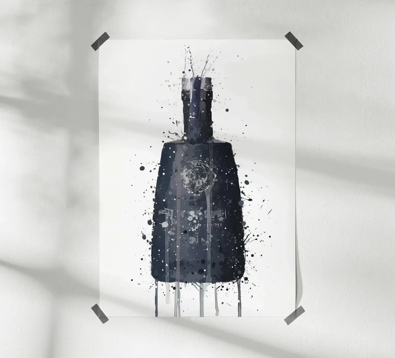 Gin Dunkel Granit Poster von Coffee shop