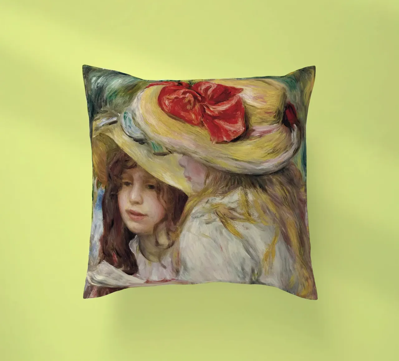 Pierre-Auguste Renoir - Les deux soeurs, (The Two sisters) coussin de Timeless Artworks