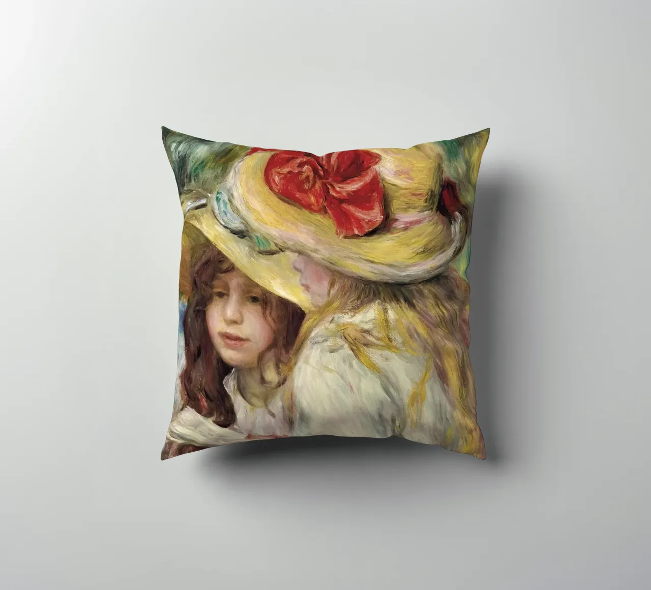 Pierre-Auguste Renoir - Les deux soeurs, (The Two sisters) coussin de Timeless Artworks