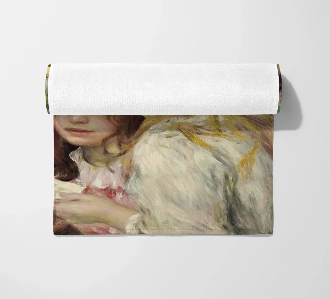 Pierre-Auguste Renoir - The Two Sisters beach towel by Timeless Artworks