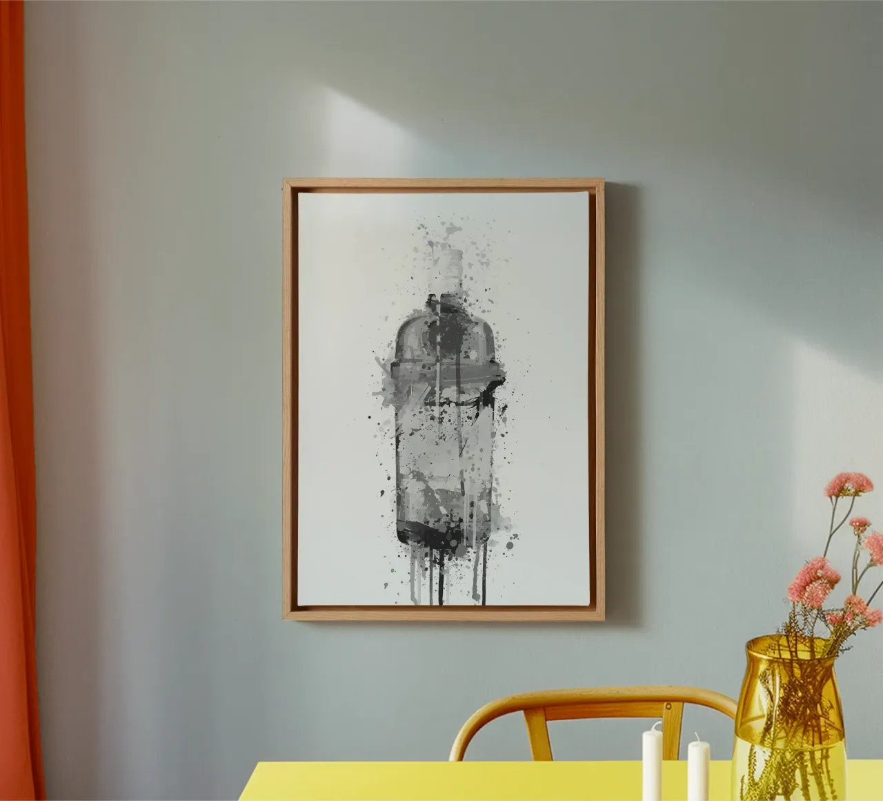 Gin Smaragdgroen canvas van Coffee shop