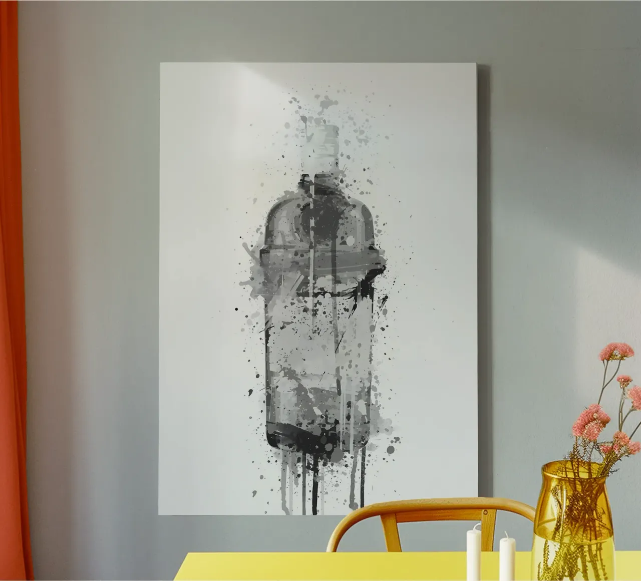 Gin Smaragdgroen canvas van Coffee shop