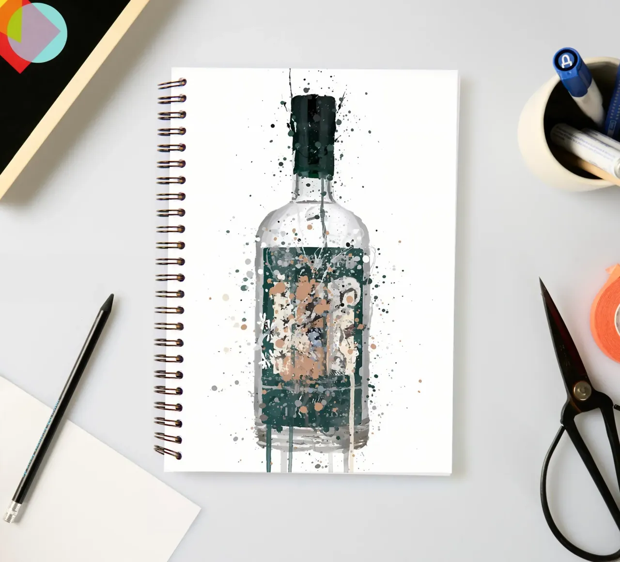 Gin Deep Pine spiral notebook by Coffee shop