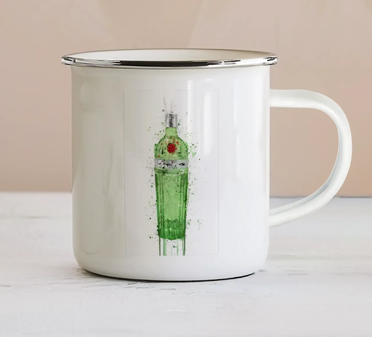 Gin Emerald 2 tazza in smalto da Coffee shop