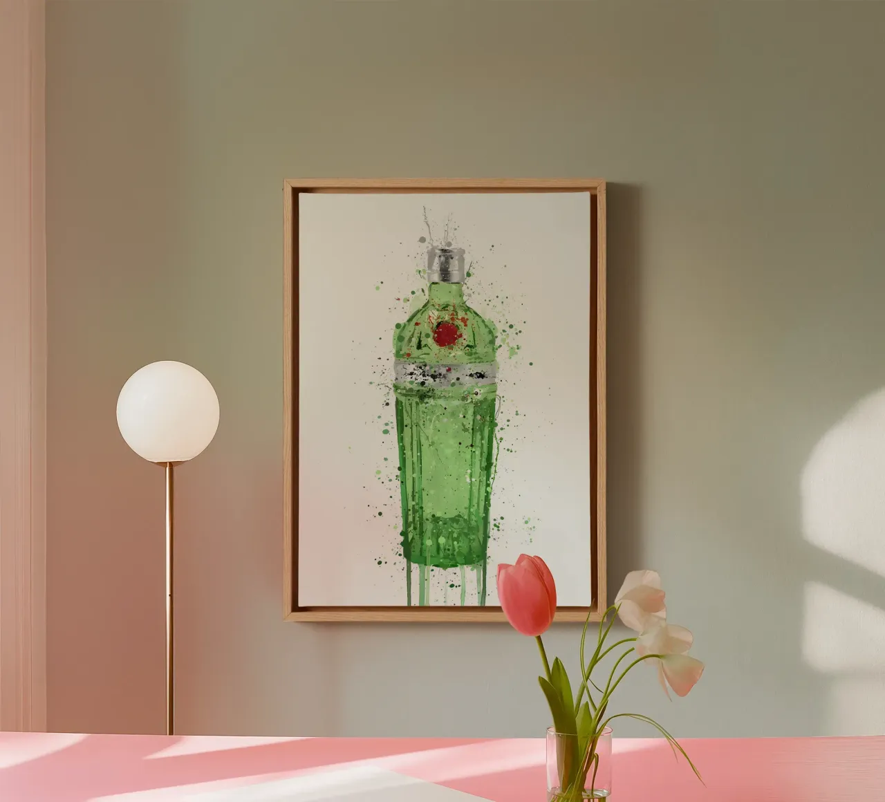 Gin smaragd 2 canvas van Coffee shop