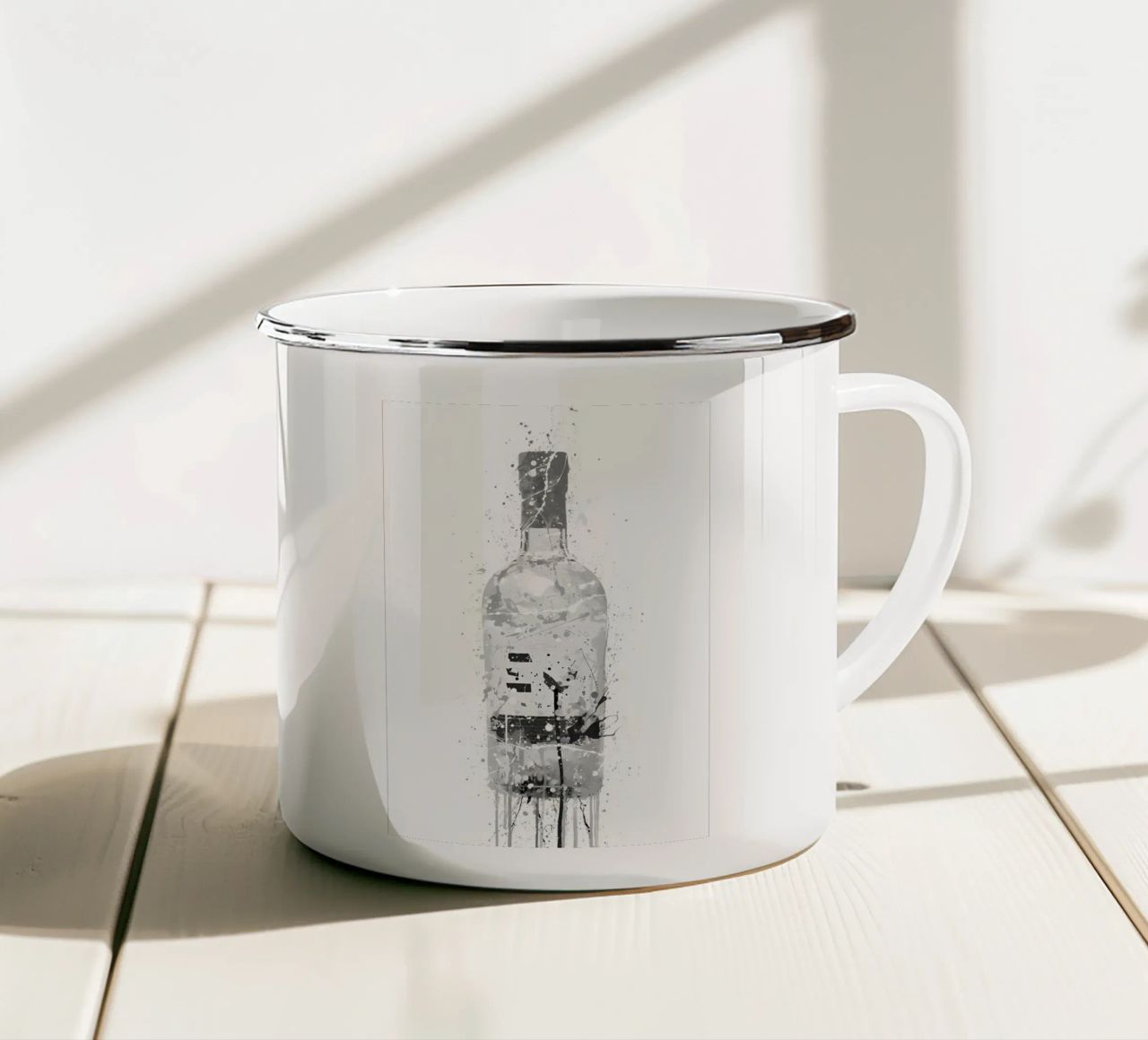 Marmo grigio Gin tazza in smalto da Coffee shop