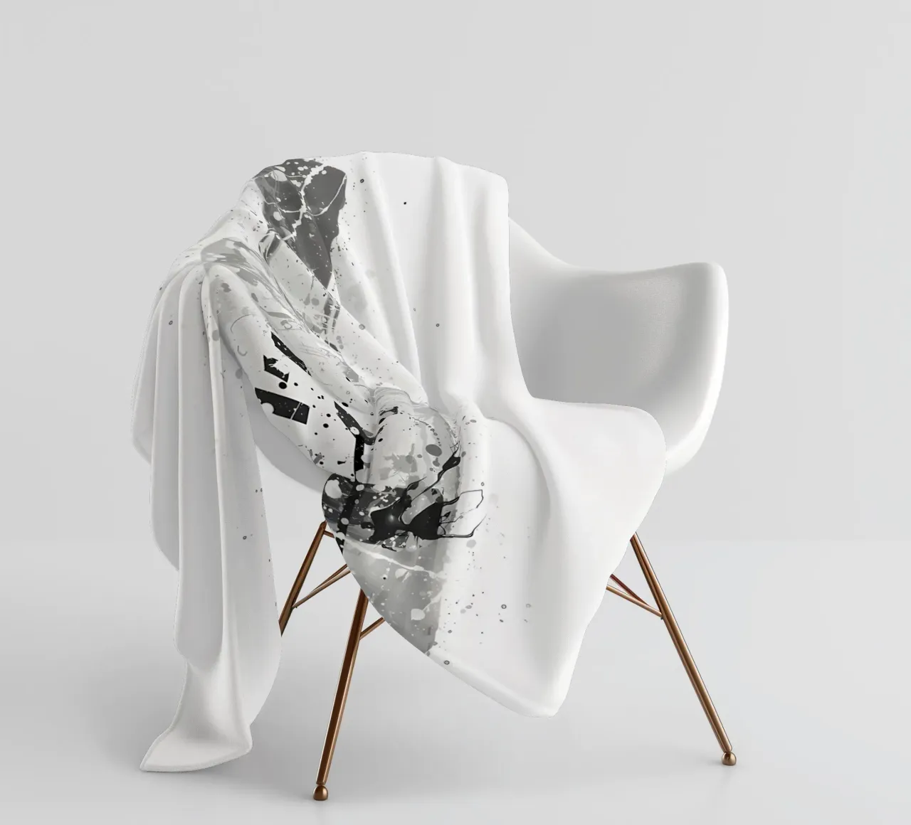 Gin Grau Marmor Fleecedecke von Coffee shop